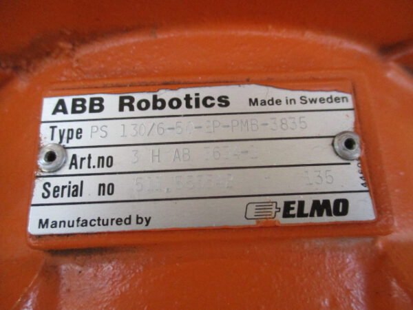 ABB Robotics 3HAC3634-1 (PS130/6-50-2P-PMB-3835) AC Servomotor
