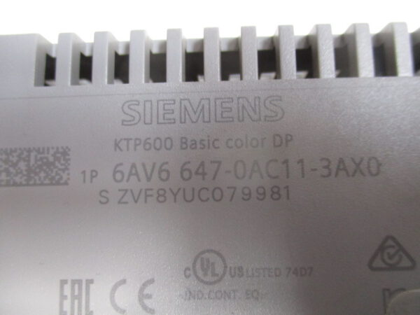 Siemens 6AV6 647-0AC11-3AX0 Touch Panel