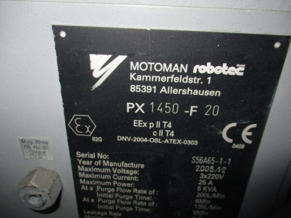 Motoman Yaskawa PX1450-F20 , ex-geschützt , Steuerung XRC Lackierroboter